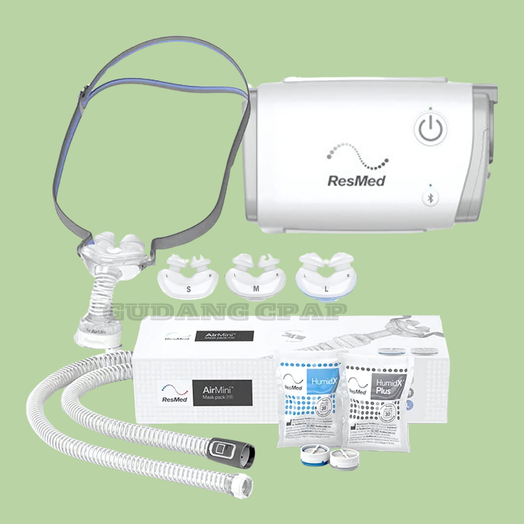 ResMed Airmini AutoTravel CPAP + P10 Nasal Pillow Mask