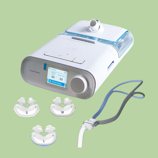 Philips DreamStation Auto CPAP + ResMed AirFit P10 Nasal Pillow Mask
