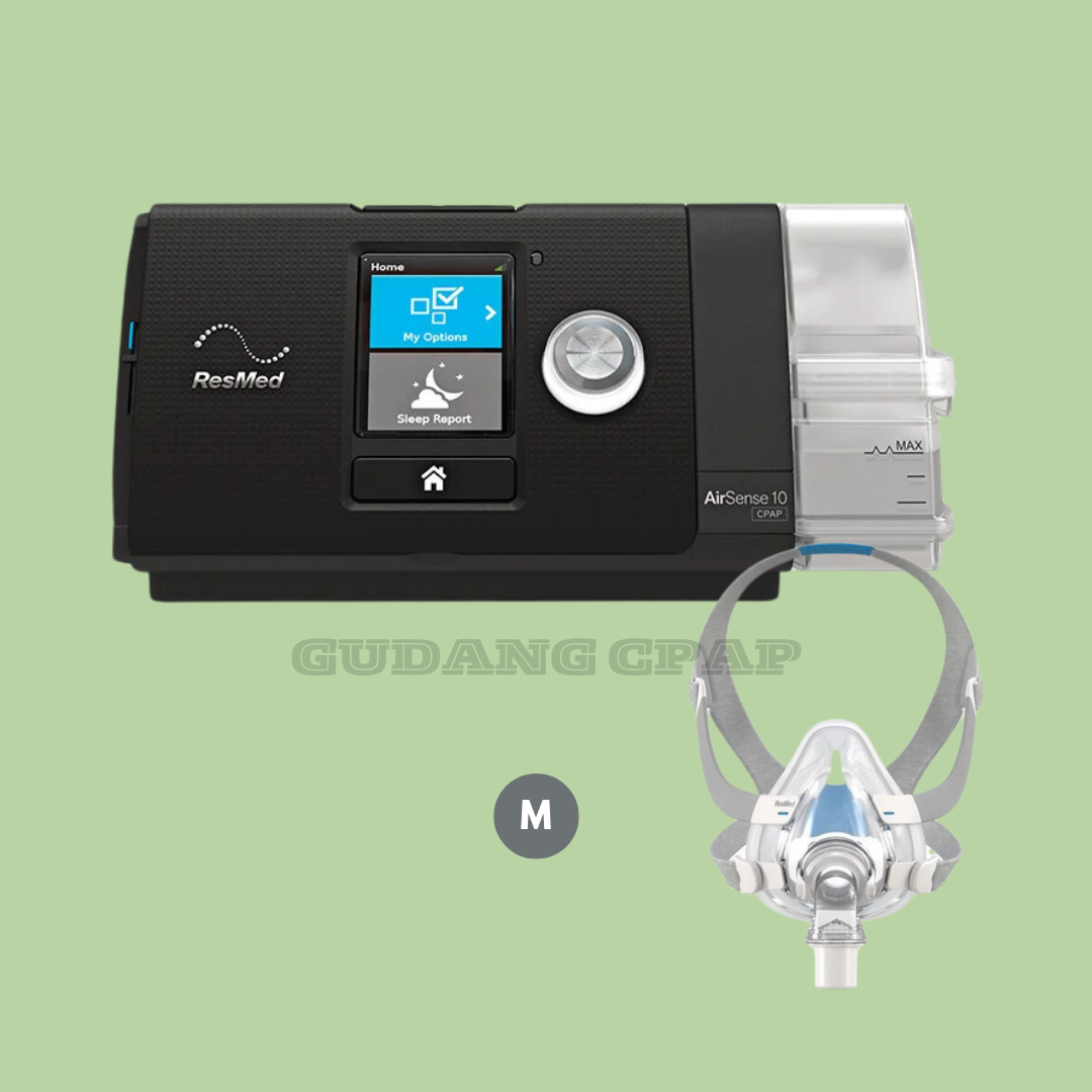 ResMed AirSense10 AutoSet + ResMed AirFit F20 Full Face Mask